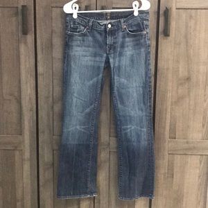 7 for all mankind women’s 30 boot cut blue jeans